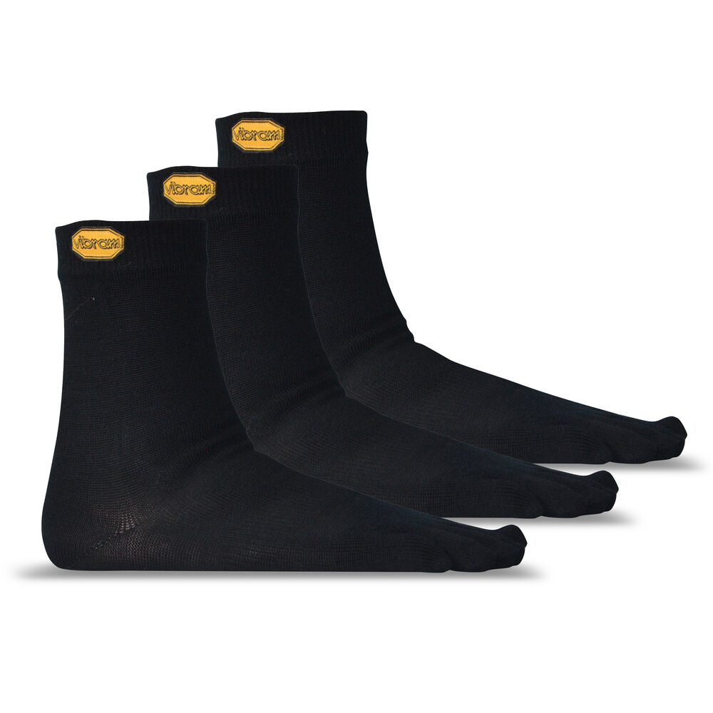 Vibram Fivefingers Crew Wool 3 Pack Bayan Çorap Siyah,UP8356091